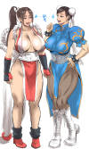 ladychunli68:Chun-Li &amp; Mai by @3tp98touhu