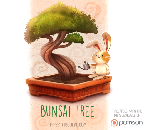 cryptid-creations:Daily Paint 1527. Bunsai Tree by Cryptid-Creations Time-lapse, high-res and WIP sk