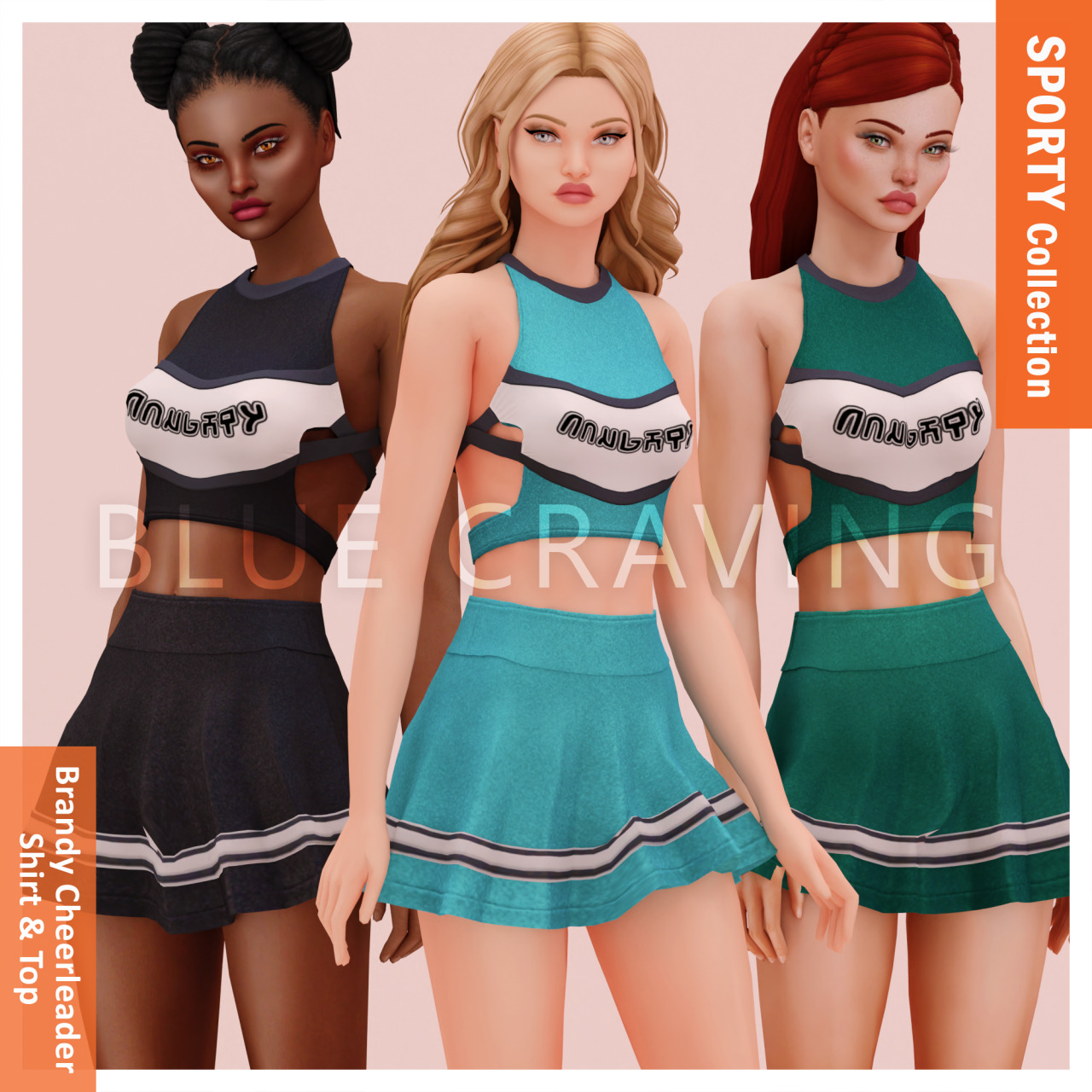 Sims 4 Cc Cheerleader Collection There Is The Blue Craving