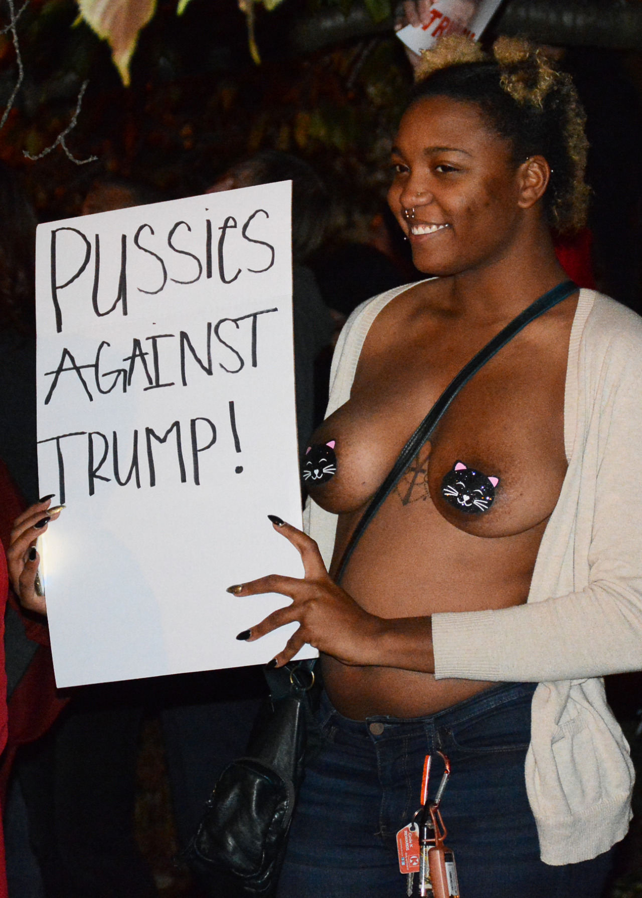 artwillsetyoufree:  Photographed the Anti-Trump Protest in Louisville, Kentucky tonight