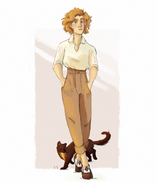 dreamingpartone: I have zero self-control; here’s Lyra waltzing around in trousers and daring 