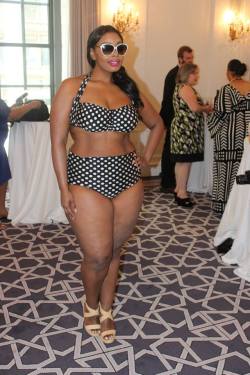 planetofthickbeautifulwomen:   Plus Model Chasity Saunders @ Full Figured Fashion Week NYC 2013® Press Reception/Curvez for a Cure  