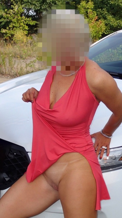 Porn Pics hotwifekelli:  Wife and I together in public.