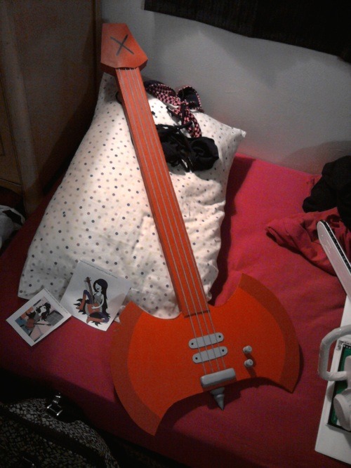 Hot Glue Guns and Safety Pins — Marceline/Marshall Lee's Axe Bass Guitar