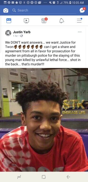 dynastylnoire:  dynastylnoire:  minakat:  dynastylnoire: dynastylnoire:   Pittsburgh police shot a black 13 year old running away from them to death on Juneteenth   Pittsburgh police shot a black 13 year old running away from them to death on Juneteenth