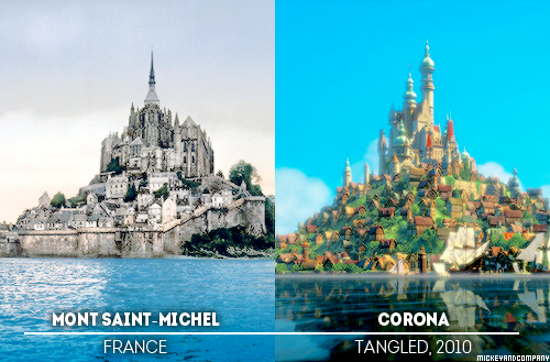 mickeyandcompany:  Some Disney castles and their inspirations