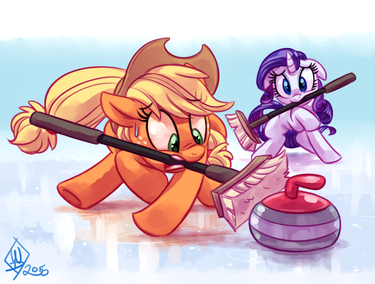 rarijackdaily:Curling ponies! For Harwick.  x3 &lt;3