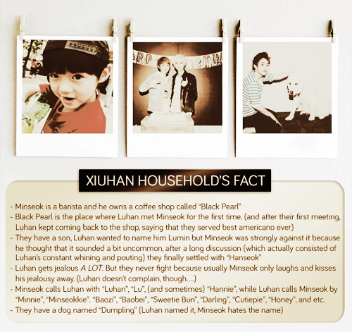  OTPs ; Domestic AU Series PART 2 : XIUHAN    I ❤️it . Hope there was a fanfic though. :/