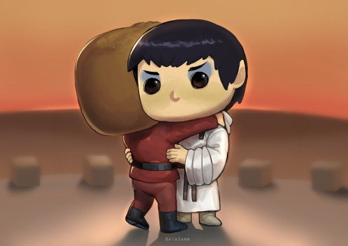 Funko Kirk and Spock reunion because I truly want to see these two get back together.Got them for a 