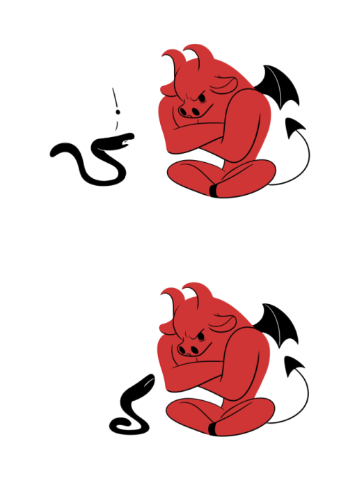 stutterhug:  Devils Advocate.or adventures of a run away tail (refer to previous comic ‘Tail End’ and my other demonic cat friend comics to learn more )