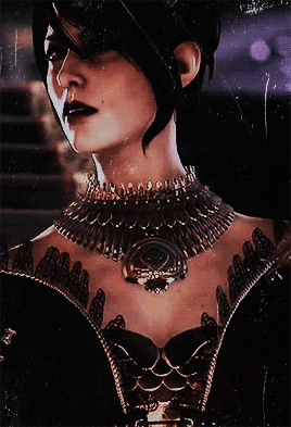 kvothex: Morrigan + being the queen of everything in that dress