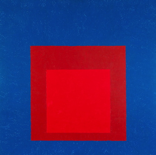 magictransistor:  Josef Albers. Homage to the Square: Against Deep Blue. 1955.