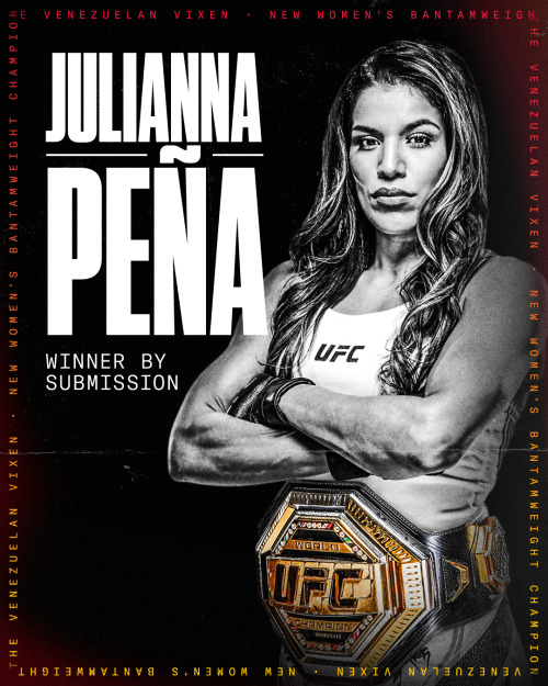 AND NEW!Wow, Julianna Peña did it. Peña just pulled off what might arguably be the biggest upset in 