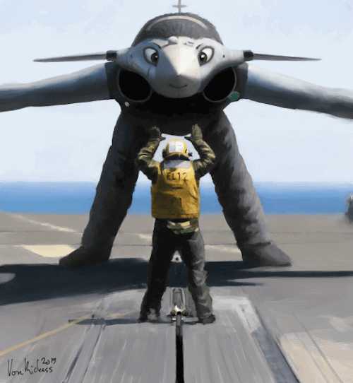 It's Been A Long Time Since I Posted Some Art. Dassault Rafale On A Carrier Getting Ready For A Takeoff.