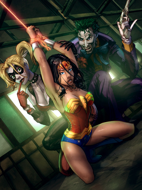 daenerys-35: Wonder Woman bound by the Joker by cehnot 