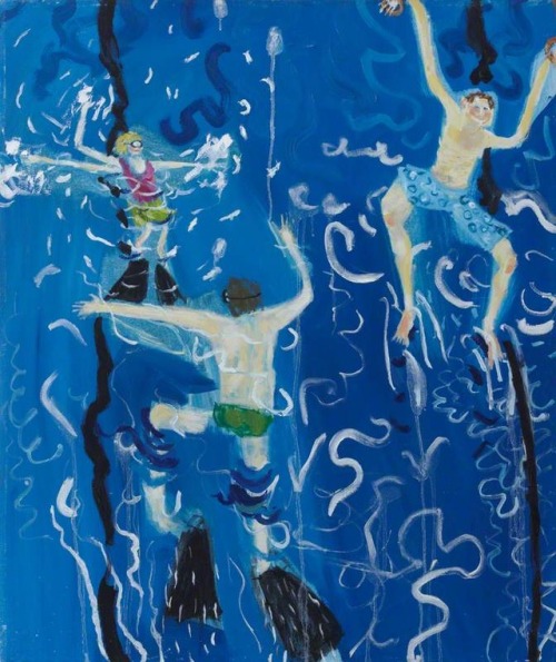 Swimmers   -    Emily Learmont ,1992British,  b.1969Oil on canvas, 99.5 x 83.6 cm