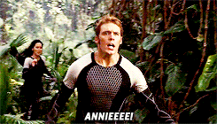 scarletvsion:  “It’s all right, Finnick. It’s just a jabberjay. They’re playing a trick on us,” I say. “It’s not real. It’s not your … Annie.”“No, it’s not Annie. But the voice was hers. Jabberjays mimic what they hear. Where did