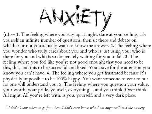 suffocatinginblackandwhite: Anxiety