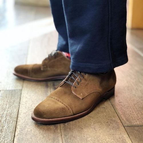 What is it about snuff suede that just goes with everything? Featured here on our Alden City Blucher