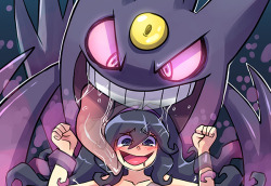 gerph18up:  HAPPY HALLOWEEN!  October Pokemon Poll winnerThere are new rules in patreon, I think this will be the last drawing pokemon in patreon :s, but I’m not sure.  Full: http://www.hentai-foundry.com/pictures/user/Gerph/464798/Hex-Maniac-x-Mega-Genga