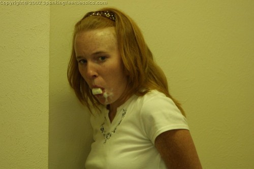 From one of the best mouth soaping punishment clips ever. Jessica must kneel in the corner for 30 mi