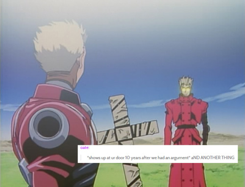 Trigun Xxx - trollgun: Trigun text posts meme thing Porn Photo Pics