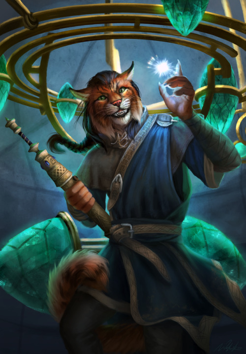 Commission for   robbo - Nanak solved the puzzle to get his Elder Scroll! ^_^ My artstationMy i