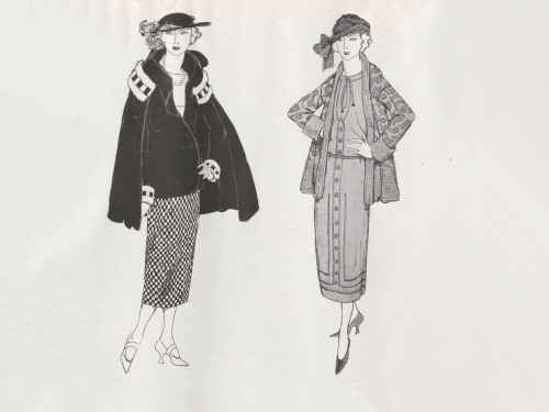 Vogue magazine, France.1er janvier 1921.Dessins de mode.