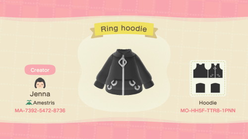 acnhfashionqrcodes: can you tell i have a specialty? This is based on a hoodie i saw online that was