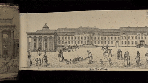 thegetty: Panorama of BerlinThis 1820s depiction of the street Unter den Linden in Berlin as a panor
