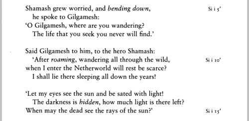 Gilgamesh wandering the wild (tr. Andrew George, Penguin Classics, 1999, pg. 71).