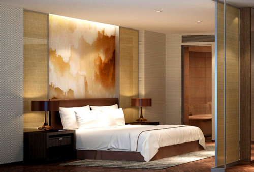 {Can tell this is a Yabu Pushelberg project… it’s the Westin Haikou in China. I guess a