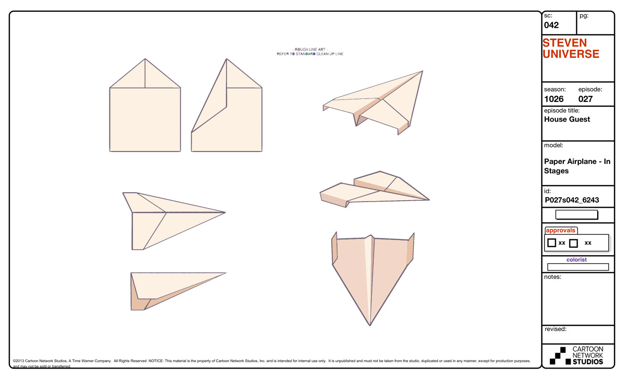 A selection of Character, Prop and Effect designs from the Steven Universe Episode: House