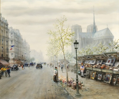 Paul Gagni(1893~1962)He is wellknown for his Paris street scenes.