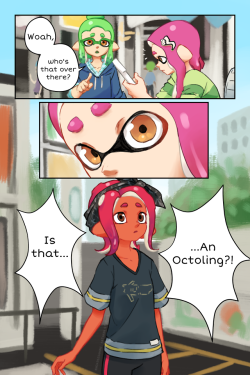 natahanstudios:  I can’t wait for the day when the plaza is absolutely overrun with adorable Octolings.On Twitter.