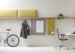 industrialdesignideas:ZUTIKCompleto sistema organizadoa lo largo de una viga horizontal en roble macizo. Ajustable a tu gusto y necesidad. La longitud y la composición se adaptan tanto a las grandes instalaciones como a espacios pequeños.http://alki.fr/