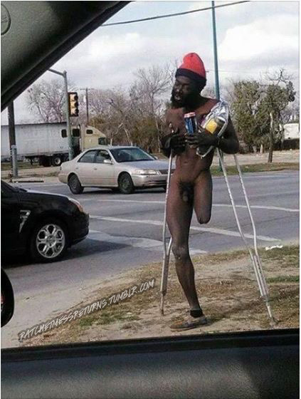ratchetmessreturns:  At least his head stays warm… Seen in Oak Cliff, Texas