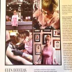 guendouglas:  Stolen from photographer @sam_hills …being my nerdy 👓self in the new @thingsandink art issue… photos are pre-mermaid-hair and chrysalis🐛… These photos are only maybe 6 months old but they already feel lifetimes ago! Amazing what