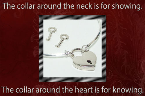 sirtrouble43:  For her to wear a collar, is a desire she has… It is more than a thing around your neck… Its the love he has for her… It comes with the trust she has in him.. Her Submission is perfect… Your Submission is perfect …. Sir Trouble