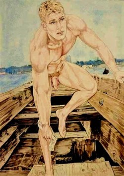 uranist-art:  Dana : Nude male at old Pier