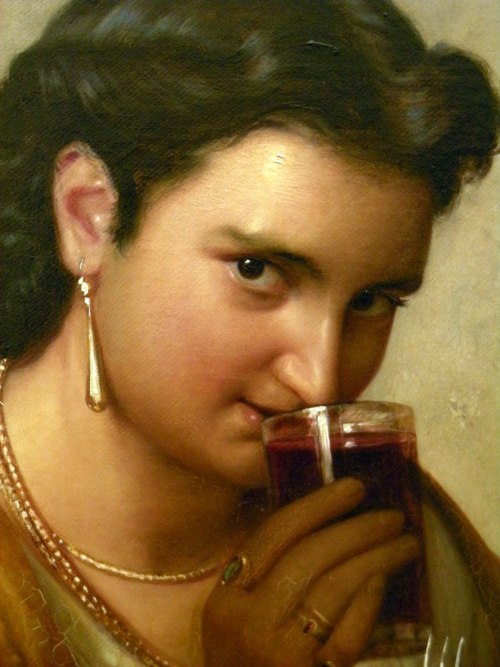 mildredandherchildren:twirlmart:cosmicyoruba:tierradentro:“In a Roman Osteria” (with details), 1866,