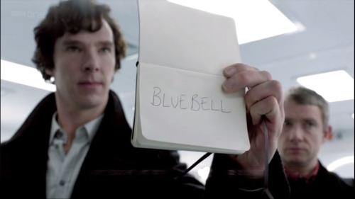 cumberbitchsandwich: atrobel: Now, I know that Benedict didn’t write BLUEBELL in that notebook