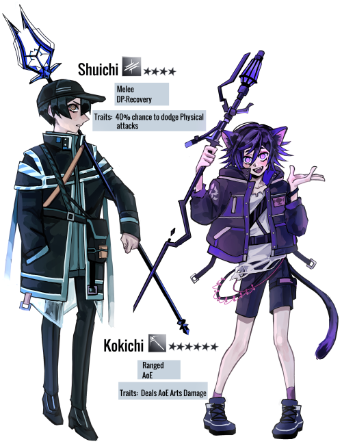 Made some stuff for an arknights danganronpa au 