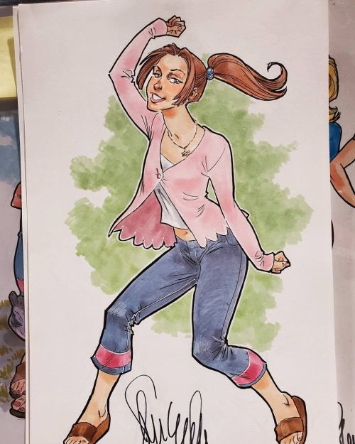 A finished commission of #kitty from #XmenEvolution based on the #buffy dance @silicon_sj (at San Jo