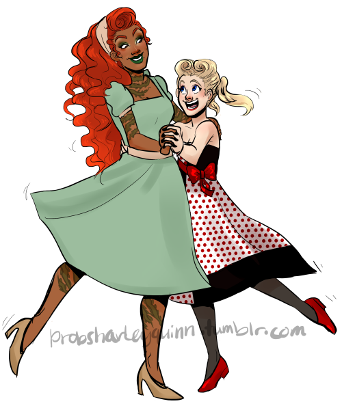 coulsart:  i kinda like how it turned out, even though i dont know much about 50s fashion c: they are so cute!!! 