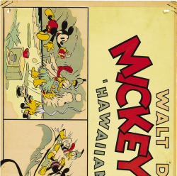 the-disney-elite:‘Hawaiian Holiday’ standee title placard   (1937)