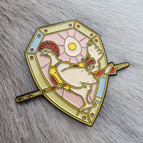 The Jousting Chicken PinHappy Makers Monday all!That’s right! The Jousting Chicken Enamel Pin 