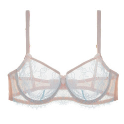 v-lusty-rapture:  Mimi Holliday Banoffee Pie Comfort Bra and Hipster Thong in Ice Blue/Peach 
