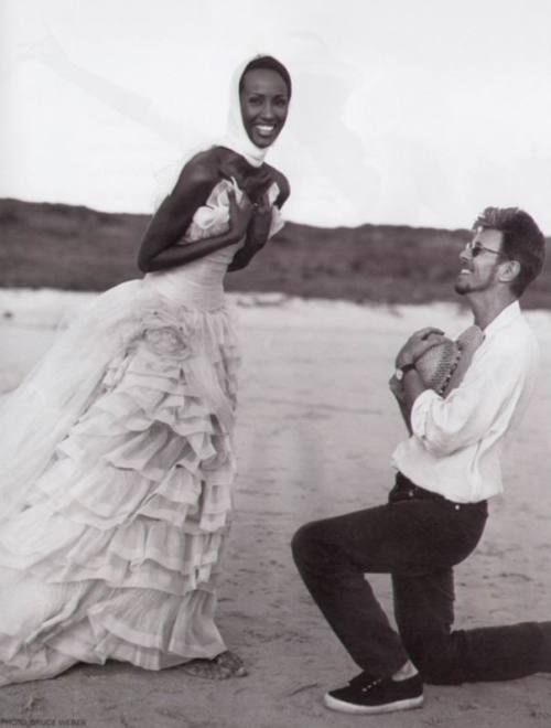 Porn Pics velvetmuse:  Iman attended some of David’s