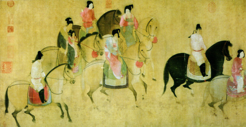 Spring Outing of the Tang Court, Zhang Xuan, 8th cent. CE